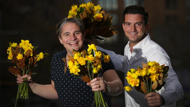 My Kitchen Rules winners Will Stewart and Steve Flood will be handing our flowers for Daffodil Day.
