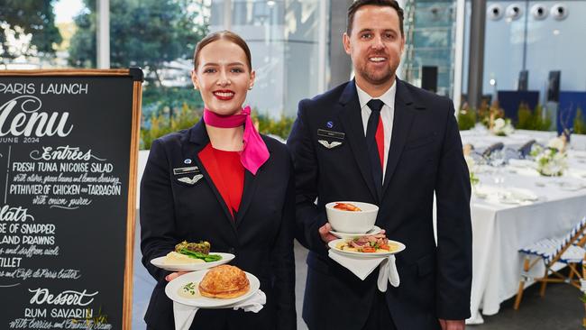 Qantas has given its inflight meals a French flavour for the launch of its Perth-Paris route. Picture: Qantas.