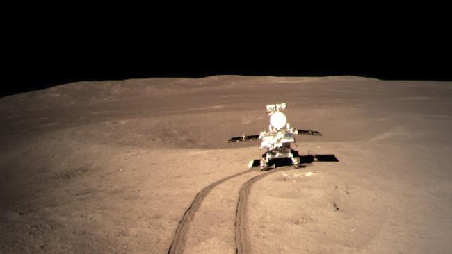 Yutu-2 on the moon on the dark side of the moon on Thursday. Picture: AP