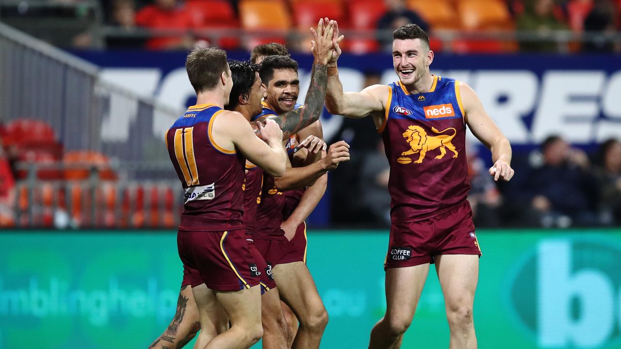 The Lions have jumped into the top four after beating GWS. Photo: Brendon Thorne/AAP Image.