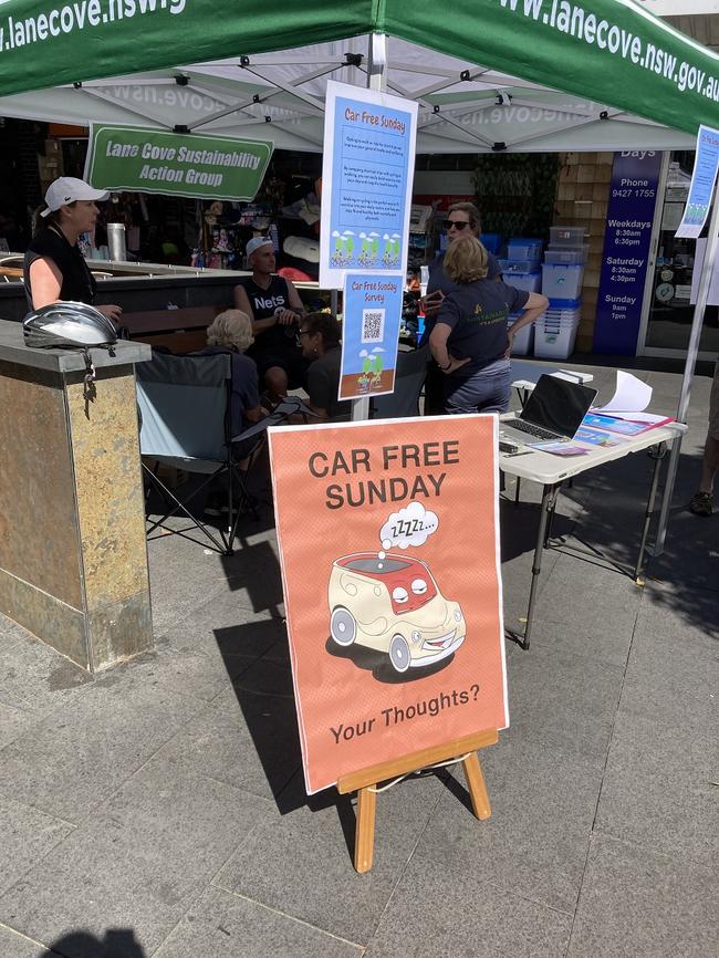 A stall set up by the action group on Sunday.