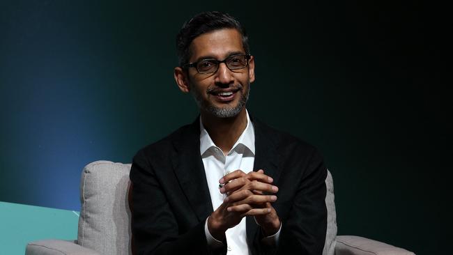 Google and Alphabet CEO Sundar Pichai. Picture: Justin Sullivan/AFP