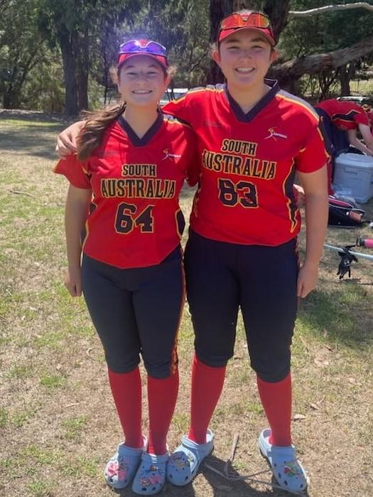 Georgia Fairley and Kathy Hammond (right) representing SA. Picture: Supplied.