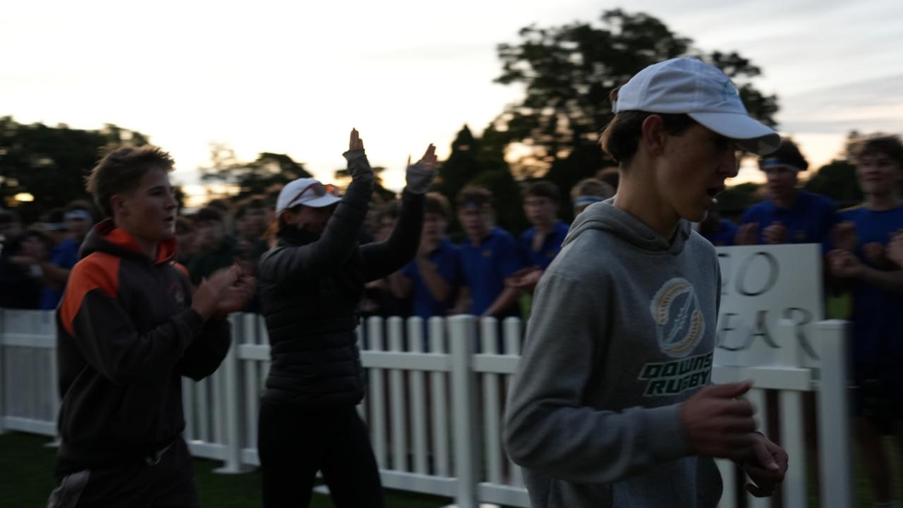 Year 12 Toowoomba Grammar student James Petersen crossed the 100km finish line raising more than $20,000 in honour of his late grandfather.