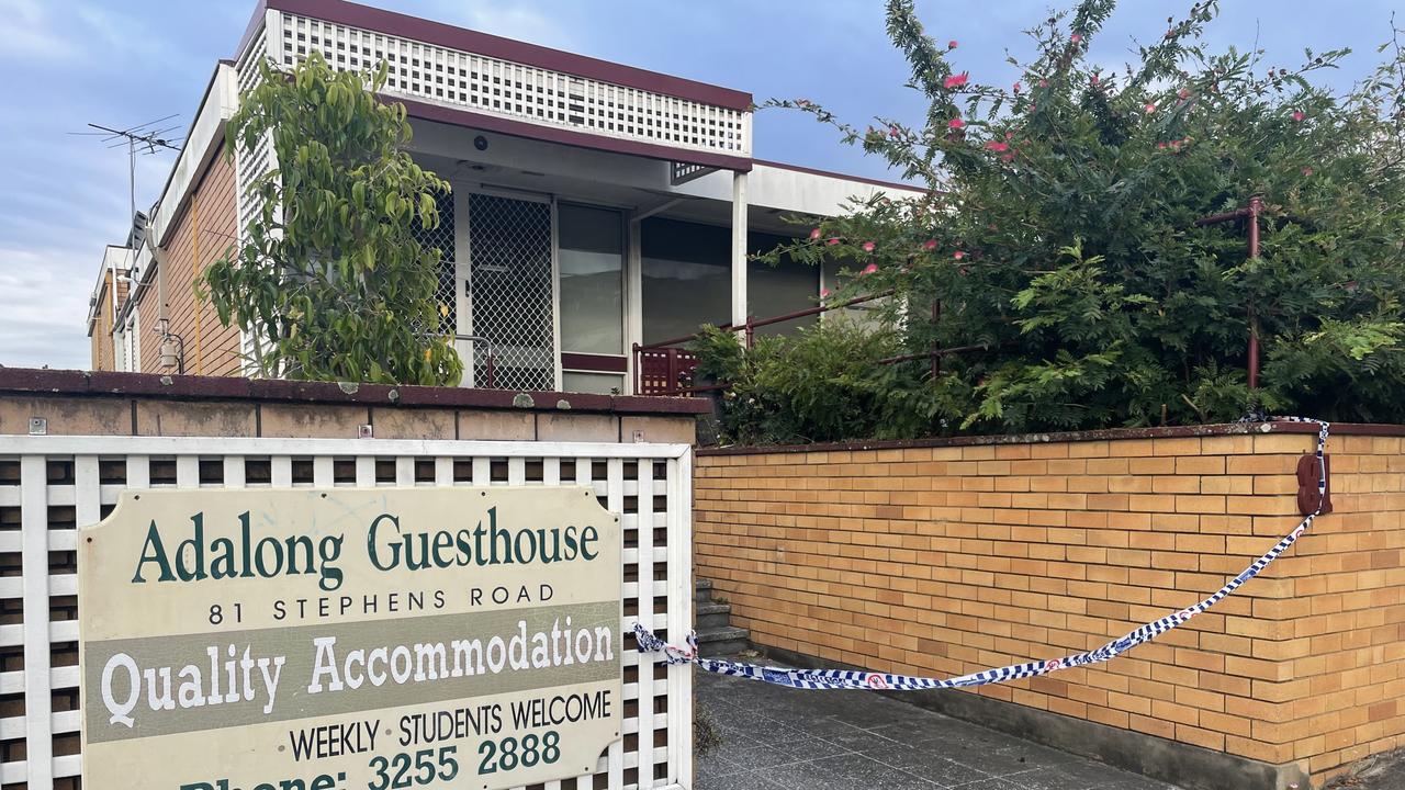 Adalong Guesthouse in South Brisbane amid fears of another infection in the community.