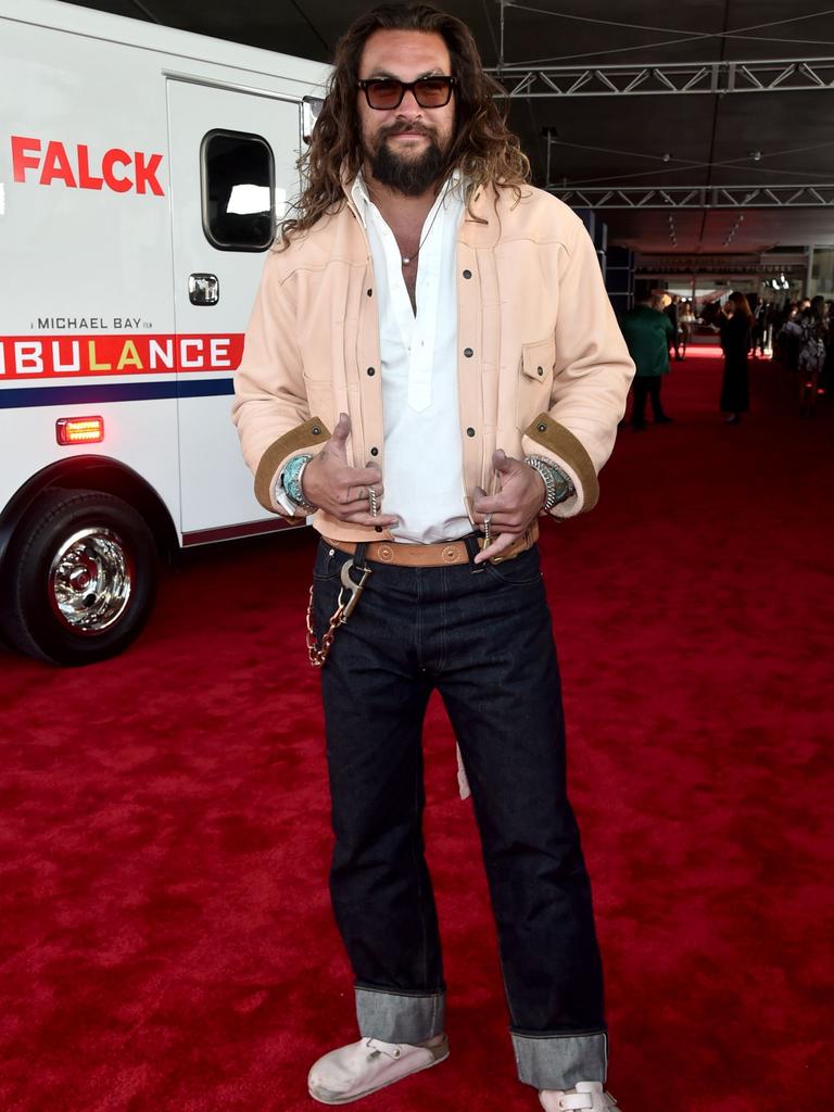 Jason Momoa at the premiere of Gonzalez’s movie Ambulance in April. Picture: Alberto E. Rodriguez/Getty Images
