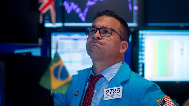 Wall Street stocks plunged after a forceful response by Beijing to the latest US tariff announcement escalated the ongoing trade war, exacerbating global growth worries. Picture: AFP