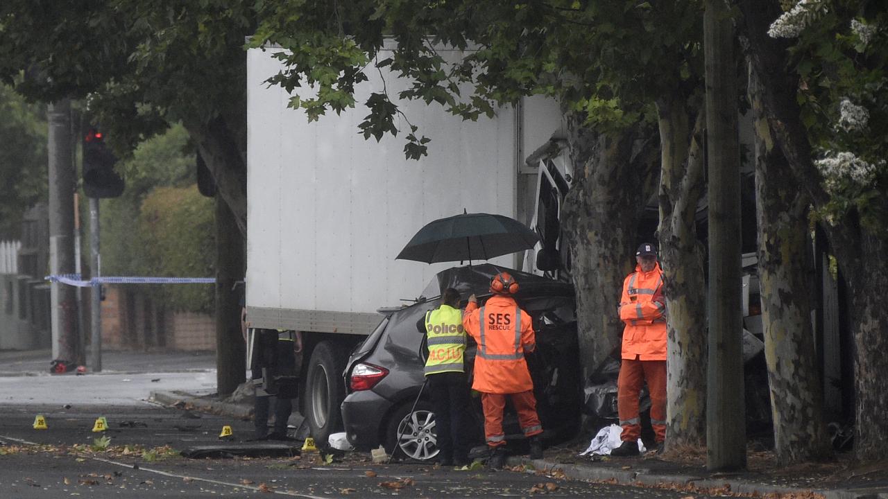 Driver dead after crash with stolen truck in Footscray