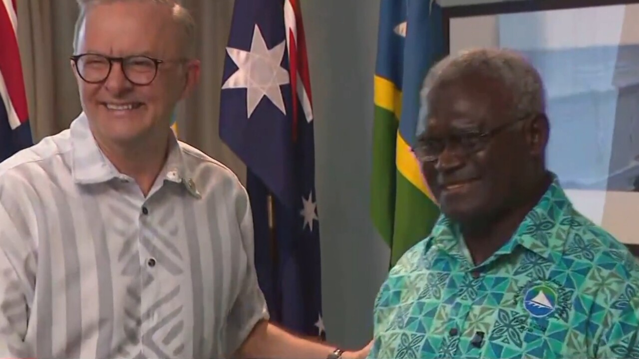 Albanese Meeting Solomon Islands PM In Canberra | Sky News Australia