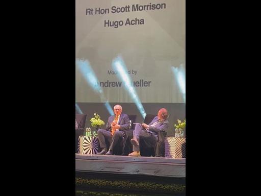 Scott Morrison speaks at security forum in Ukraine