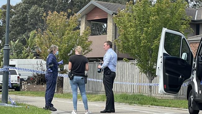 Police have charged a 45-year-old man with murder after a woman’s body was discovered in Sandhurst on December 3, 2022. Picture: Liam Beatty.