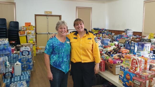 Kim Hill (left) pictured with Kerrie O'Grady at Balmoral Village.