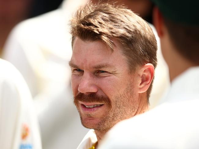 ADELAIDE, AUSTRALIA - DECEMBER 08: David Warner of Australia looks on during day one of the Second Test Match in the series between Australia and the West Indies at Adelaide Oval on December 08, 2022 in Adelaide, Australia. (Photo by Chris Hyde/Getty Images)