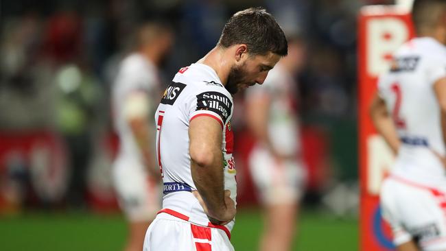 Ben Hunt had another forgettable game for the Dragons. Picture: Brett Costello