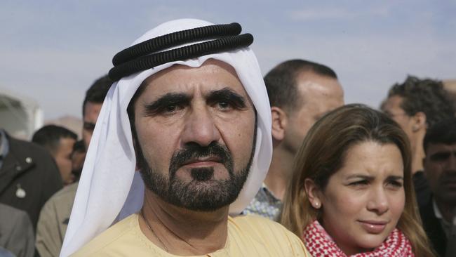 Dubai's Sheikh Mohammed bin Rashid al-Maktoum and his wife Princess Haya Bint Al-Hussein. Picture: Getty Images