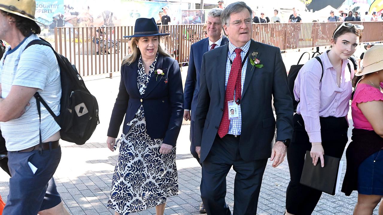 Premier Annastacia Palaszczuk at the Ekka Cabinet meeting. Picture: John Gass/NCA NewsWire