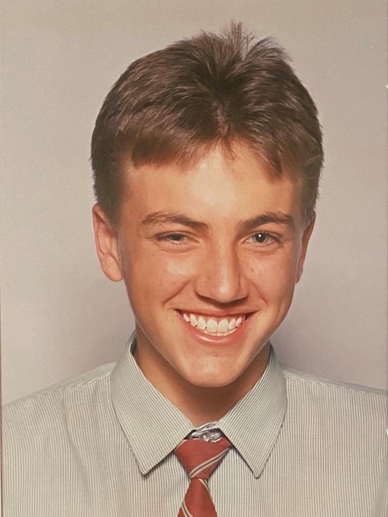 Mr Esplin pictured in 1989 during his time as a student at Cabra College