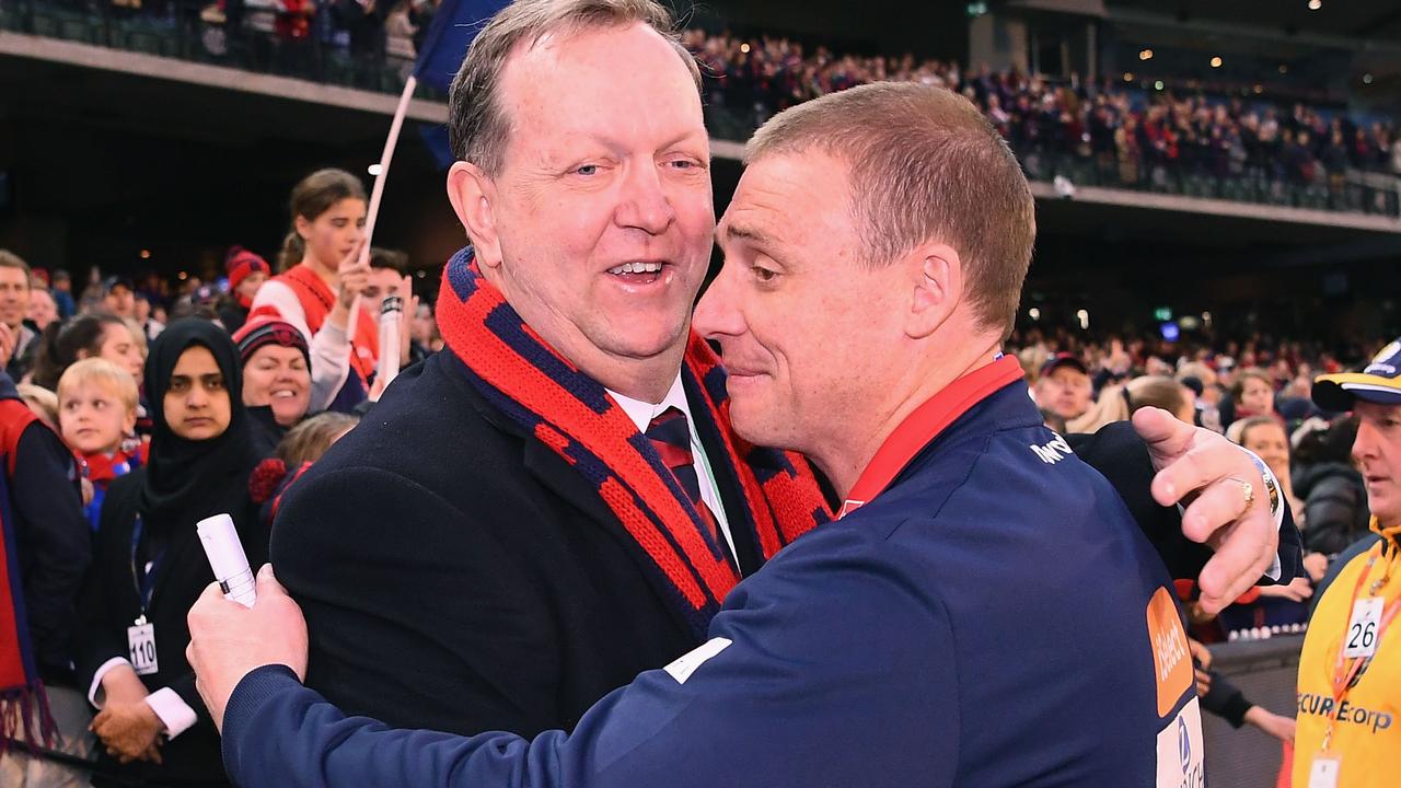 Glen Bartlett and Simon Goodwin. (Photo by Quinn Rooney/Getty Images)