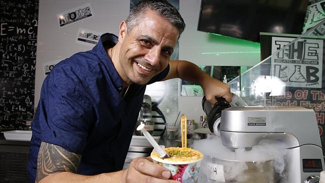 John Chammas from The Gelato Lab in Parramatta created the world's first Knafeh Gelato.