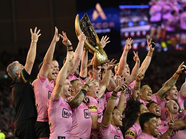 The Penrith Panthers have won the last four NRL grand finals. Can they make it 5 straight in 2025? Picture: NRL Photos