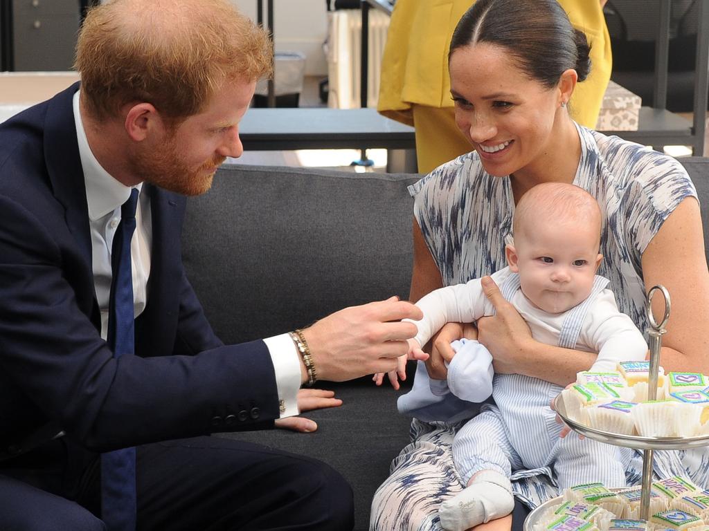 Baby Archie has not been given a royal title and has already met Archbishop Desmond Tutu. Picture: Henk Kruger/AFP.