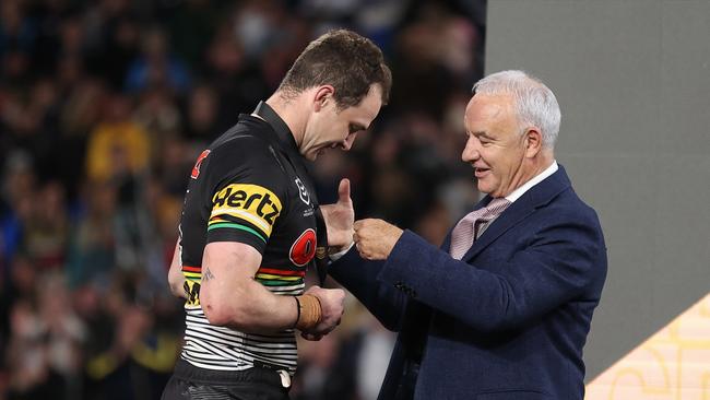 Edwards received the Clive Churchill Medal after the 2022 Grand Final. Picture: Cameron Spencer/Getty Images