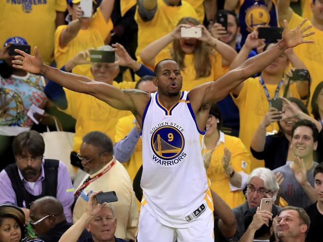 We’re sure Andre Iguodala won’t be too fussed by not winning the Sixth Man of the Year Award — he is an NBA champion, after all. Picture: Getty Images/AFP