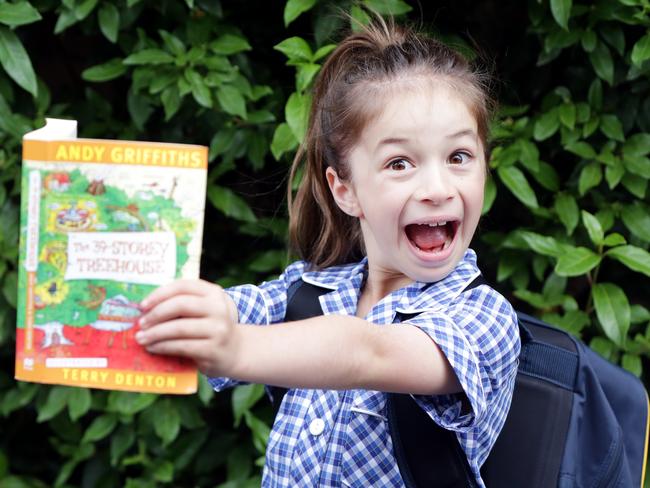 Daphne Sabato waited a year before starting school. Picture: Nicole Cleary