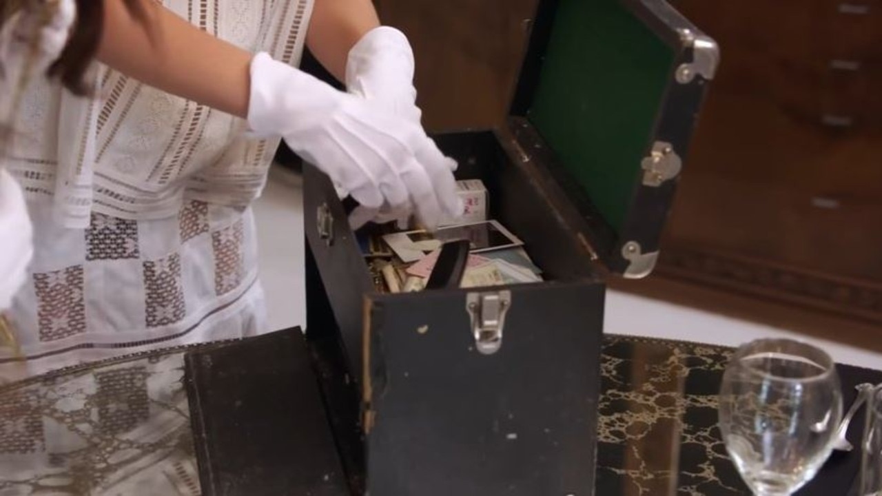 “This is Elvis’ black box, which was basically like his purse,” Riley said. Picture: CBS