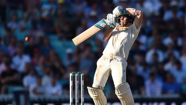 Steve Smith plays a shot on the second day. Picture: AFP