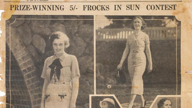 The <i>Sun News-Pictorial</i> article from 1935 about Gwen Hollaway, then-17, when she won The Sun Frock Contest.