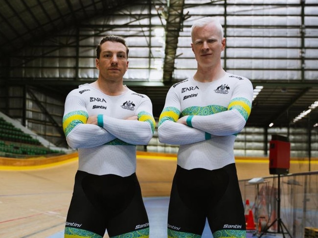 Kane Perris (R) thought his para-cycling career was over three years ago. Picture: Auscycling