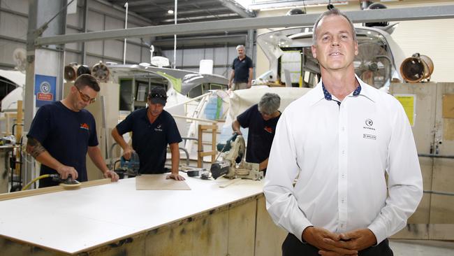 Riviera Australia owner Rodney Longhurst at the factory in Coomera.