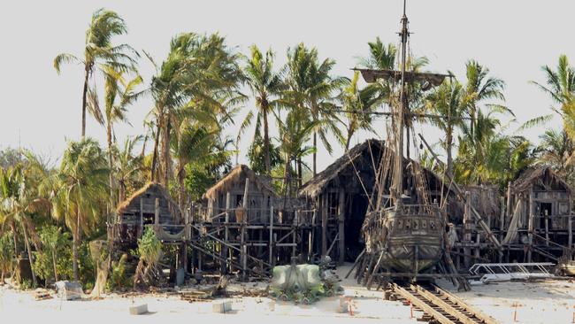 Pirates Of The Caribbean set at The Spit.