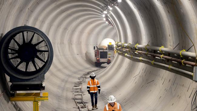 It took four tunnel boring machines to complete the tunnel. Picture: NCA NewsWire / Andrew Henshaw