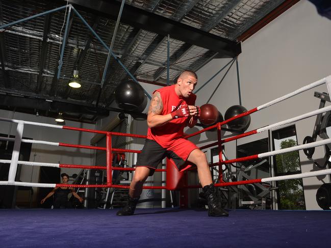 Jamie Bogovic at training during his prime days as a boxer.