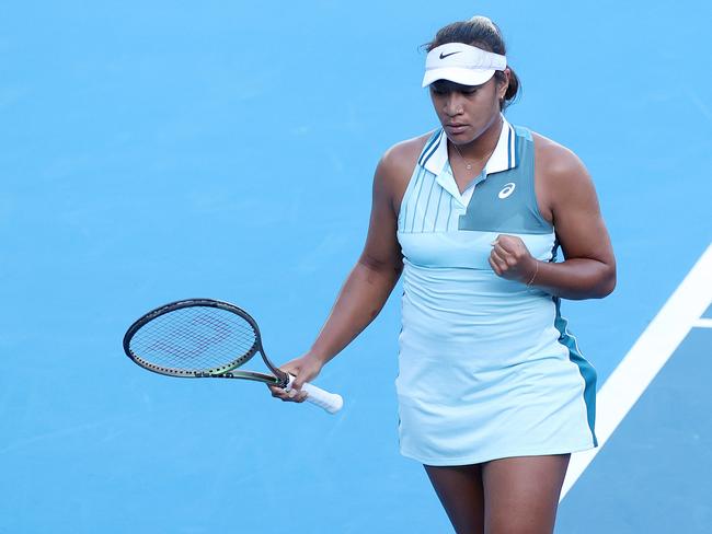 Destanee Aiava of Australia is through to the final round of Australia Open qualifying. Picture: Getty Images