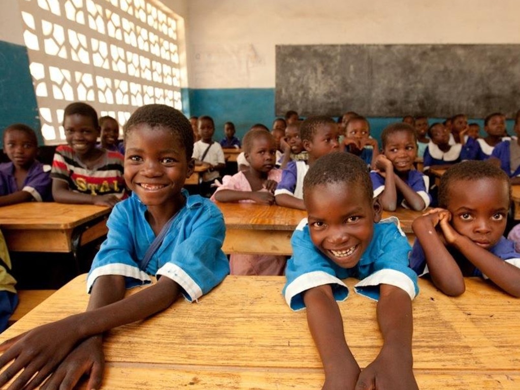 Malawi school children in class