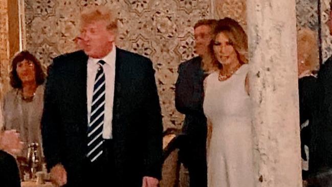 Donald Trump arrives with wife Melania to a dinner hosted by Trump for Republican National Committee donors on in April this year. Picture: Instagram