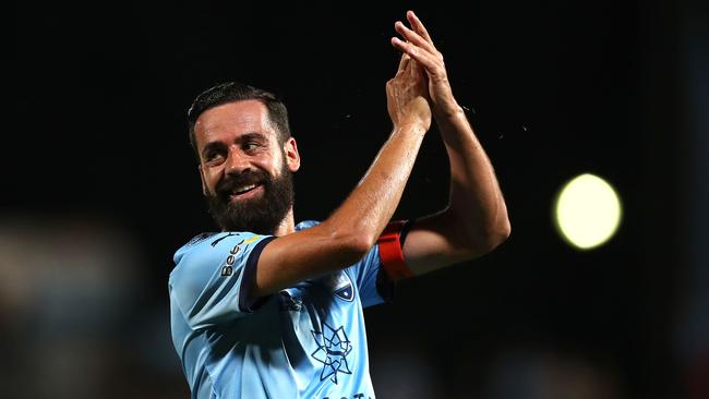 Alex Brosque in celebration mode. Picture: Getty Images.