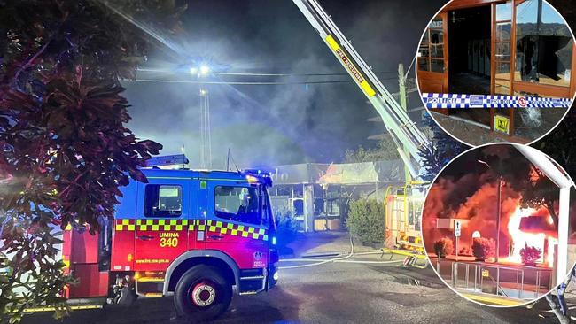 A new tobacconist at Ettalong was firebombed two days after it was ram raided sparking fears of a turf war. Picture 16x9: supplied