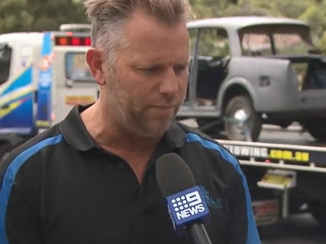 Archer has apologised over the crash. Picture: 9 News