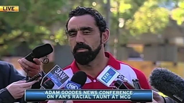 Watch Adam Goodes' anti-racism response in full