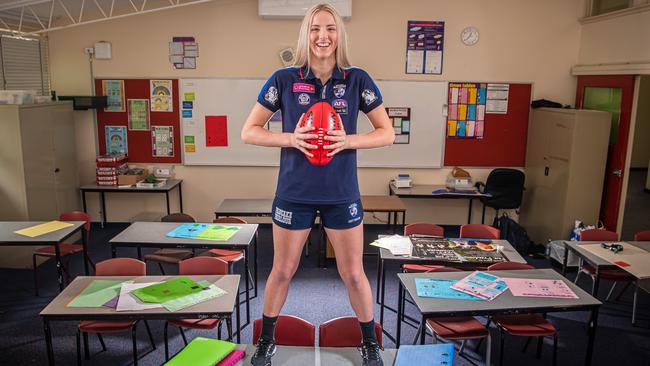 Greensborough school captain and first AFLW draft pick Gabby Newton. Picture: Jason Edwards