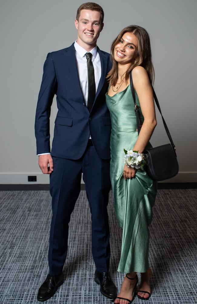 School captain, James Wood, 18, of Collaroy Plateau with Siena Reinhard, 18, of Manly.