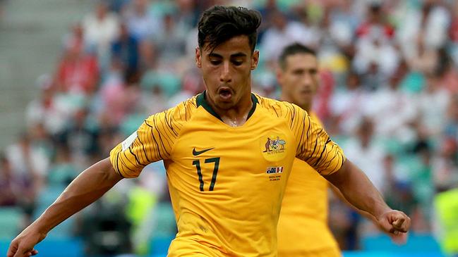 Socceroos young gun has been signed by Manchester City and will be immediately loaned to Scottish champions Celtic. Picture: Toby Zerna