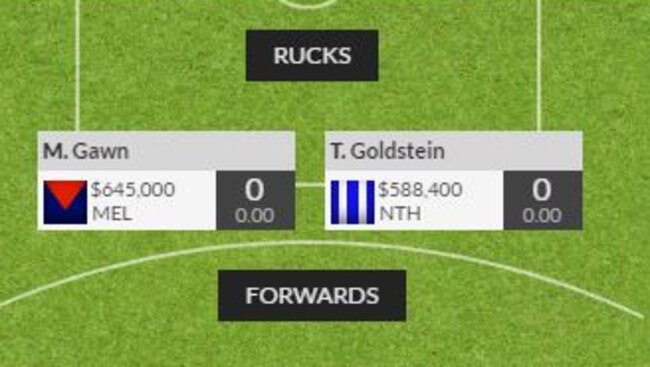 Starting with the two top-scoring SuperCoach rucks from last year is hard to fault.