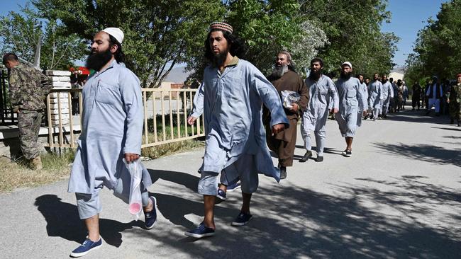 Some of the Taliban prisoners freed as part of agreement between the Taliban and Afghanistan government. Picture: AFP