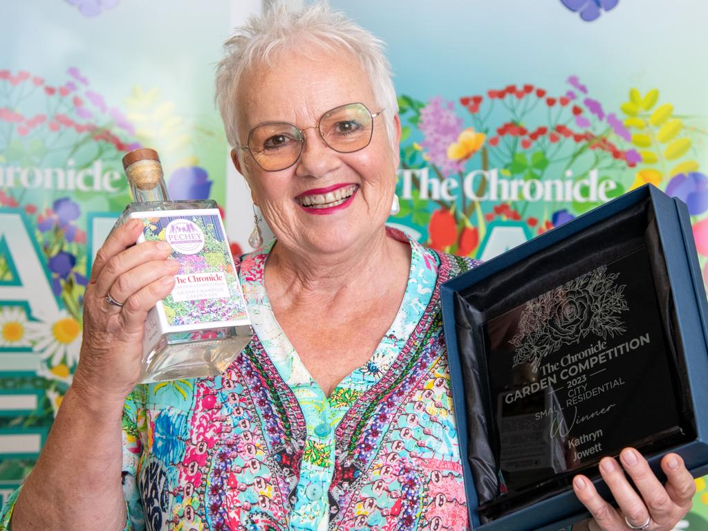 Kathryn Jowett wins, City Small Residential. in the Chronicle Garden Competition. The awards presentation was held at Oaks Toowoomba Hotel.Thursday September 14, 2023