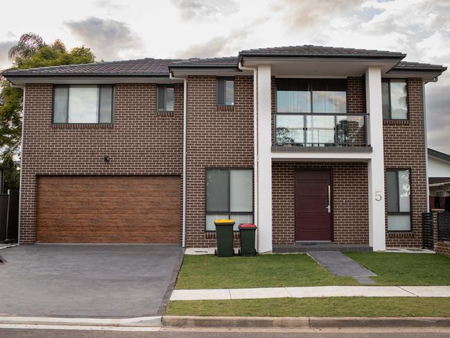 The Blacktown house where the newborn baby was left on Friday afternoon. Picture: Julian Andrews